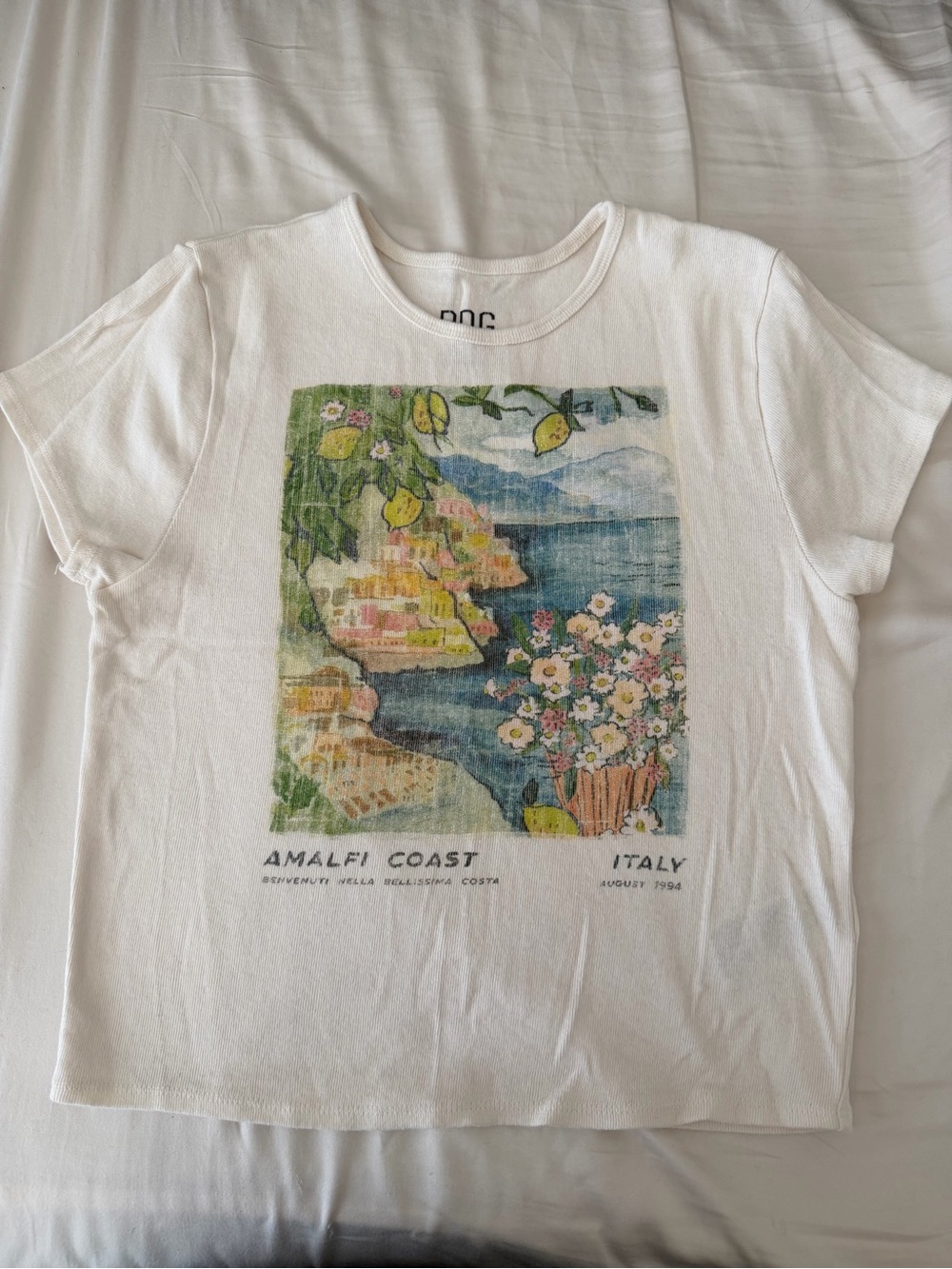 BDG Cream Amalfi Coast Graphic Tee